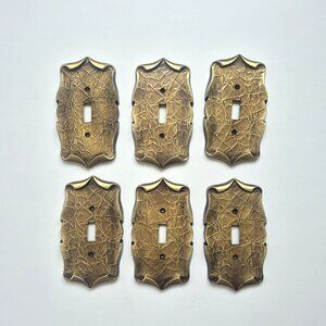 Vintage 70s Amerock single switch wall plate, set of 6